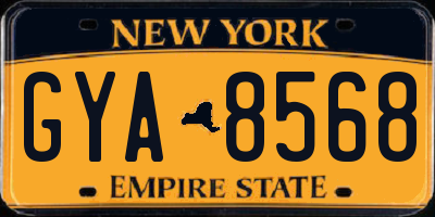 NY license plate GYA8568