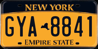 NY license plate GYA8841