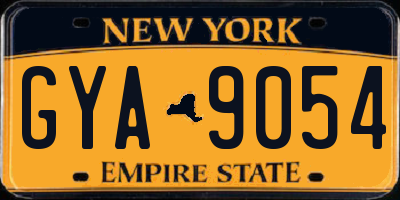 NY license plate GYA9054