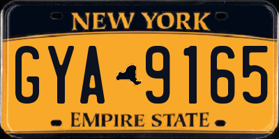NY license plate GYA9165