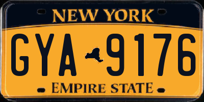 NY license plate GYA9176