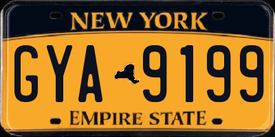 NY license plate GYA9199