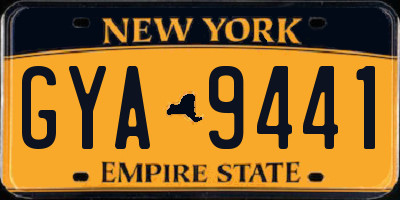 NY license plate GYA9441