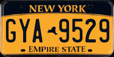 NY license plate GYA9529