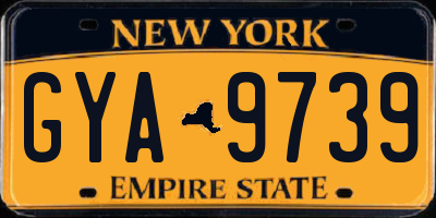 NY license plate GYA9739