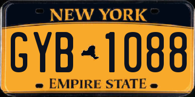 NY license plate GYB1088