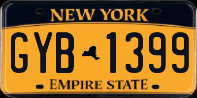 NY license plate GYB1399