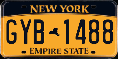NY license plate GYB1488