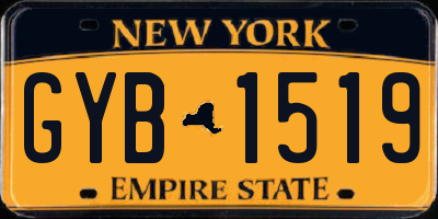 NY license plate GYB1519