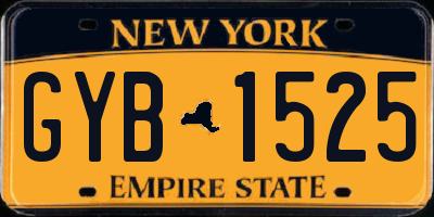NY license plate GYB1525