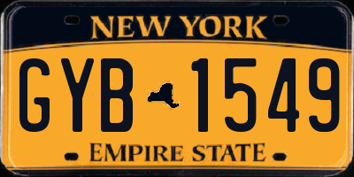 NY license plate GYB1549