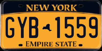 NY license plate GYB1559