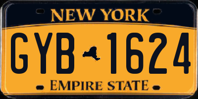 NY license plate GYB1624