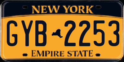 NY license plate GYB2253