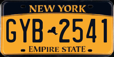 NY license plate GYB2541