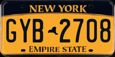 NY license plate GYB2708