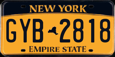 NY license plate GYB2818