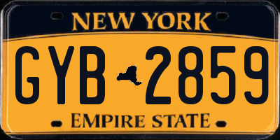 NY license plate GYB2859