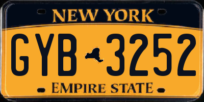 NY license plate GYB3252