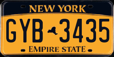 NY license plate GYB3435