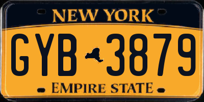 NY license plate GYB3879
