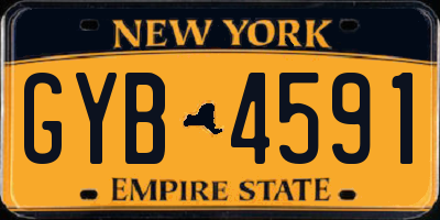 NY license plate GYB4591