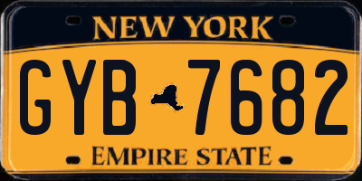 NY license plate GYB7682