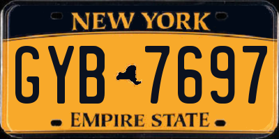 NY license plate GYB7697