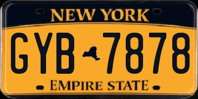 NY license plate GYB7878