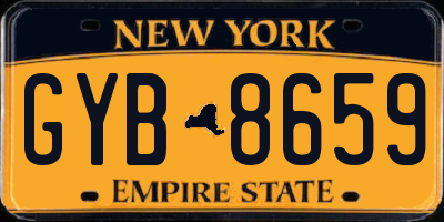 NY license plate GYB8659