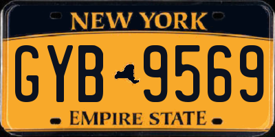 NY license plate GYB9569