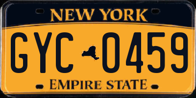 NY license plate GYC0459