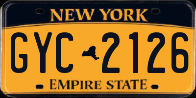 NY license plate GYC2126