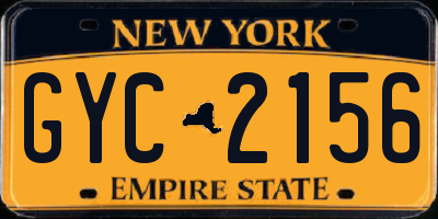 NY license plate GYC2156