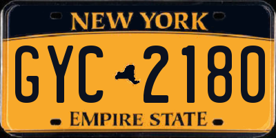 NY license plate GYC2180