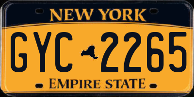 NY license plate GYC2265