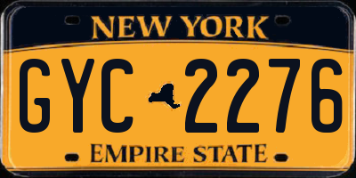NY license plate GYC2276