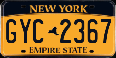 NY license plate GYC2367