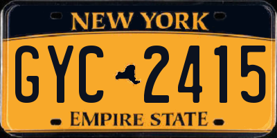 NY license plate GYC2415