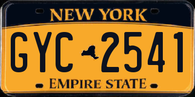 NY license plate GYC2541