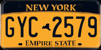 NY license plate GYC2579