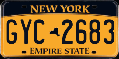NY license plate GYC2683