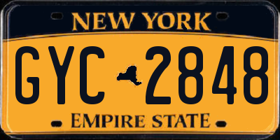 NY license plate GYC2848