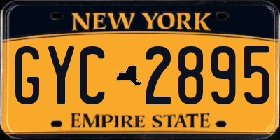 NY license plate GYC2895