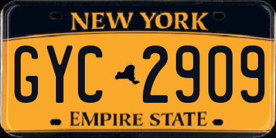NY license plate GYC2909