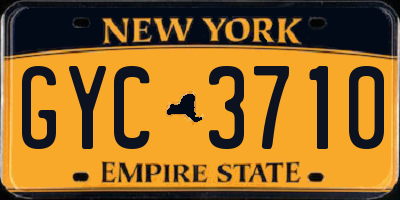 NY license plate GYC3710