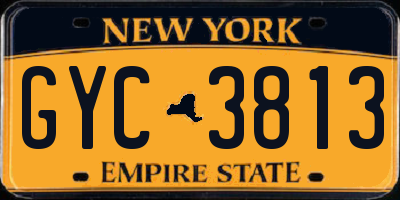 NY license plate GYC3813