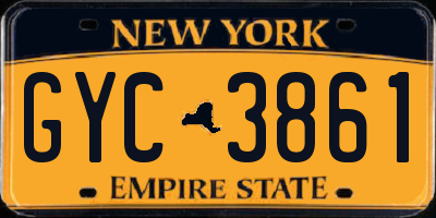 NY license plate GYC3861