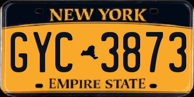 NY license plate GYC3873