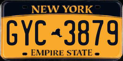 NY license plate GYC3879